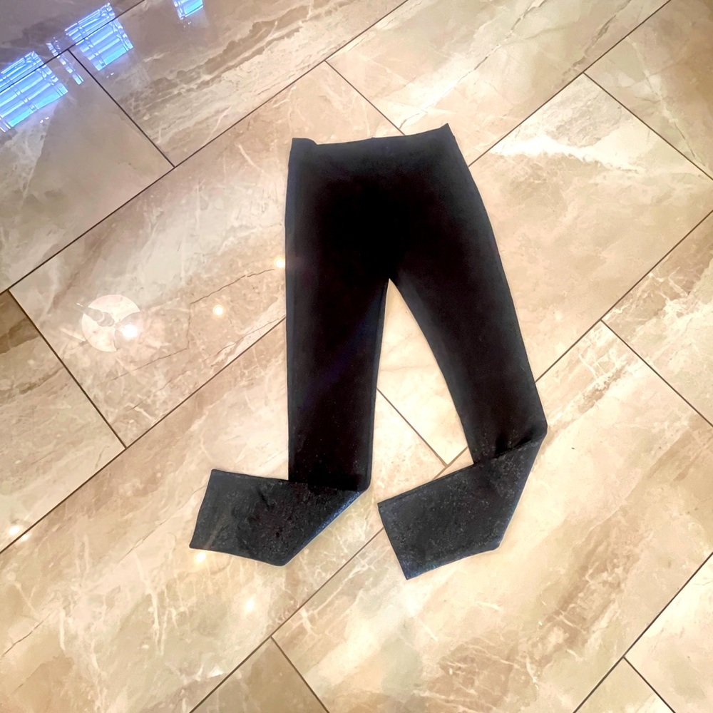 Johanne Beck Black Leggings Bottom halfway have a little glitter look Neimans.